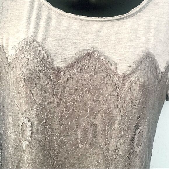 Market & Spruce Memphis Lace Overlay Top. Sz Small - Picture 3 of 13
